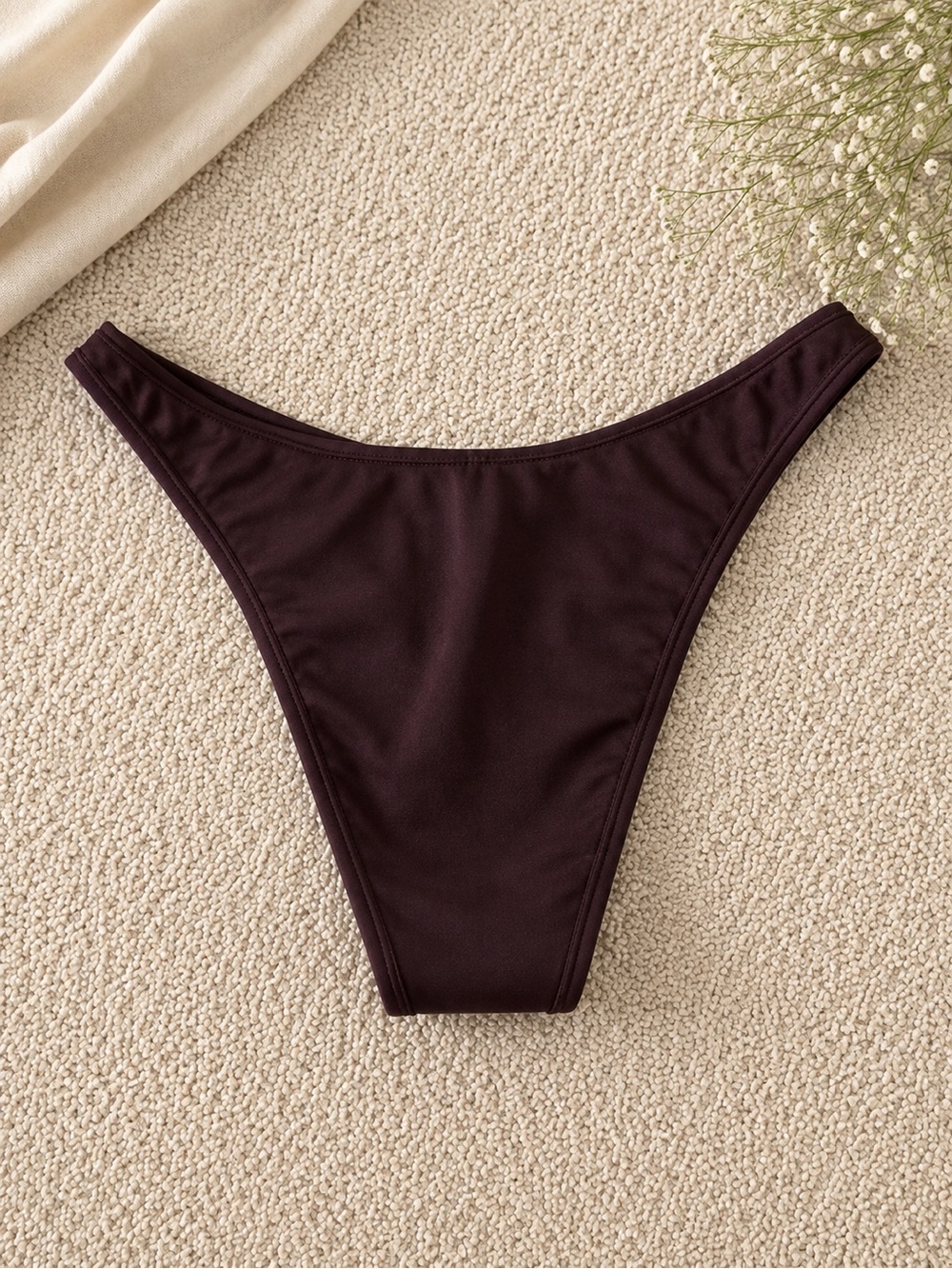 Cotton On Body Dark Brown High-Cut Bikini Bottom